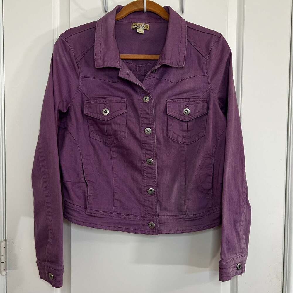 One World Women's Purple Denim Jacket